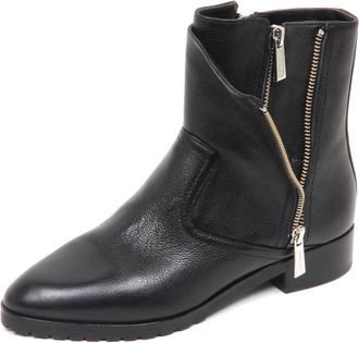 Michael Kors Platte Laars Andi Stijl - Dames - Enkellaarsjes - Zwart - 36 1/2 EU - Leer - Schoenen