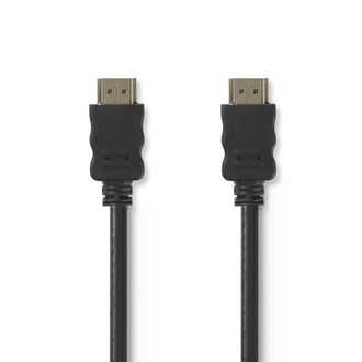 Nedis Cable Hdmi De Alta Velocidad Por Cable A Traves De Ethernet - Conector Hdmi Conector Hdmi 4k30hz 18 Gbps 500 M Redondo Pvc Negro Bulk