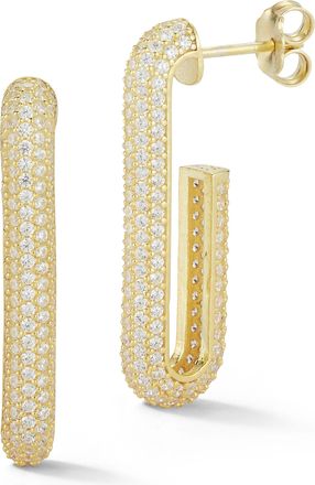 Glaze Jewelry Sterling Silver Pave Drop Earrings