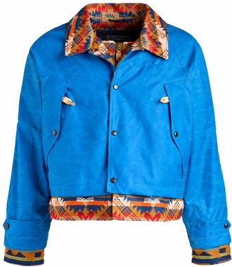 Manifattura Ceccarelli Native Short Patterned Button Front Jacket