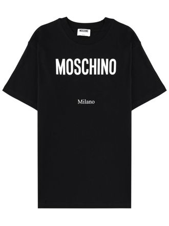Moschino White Milano Printed Crewneck T-Shirt