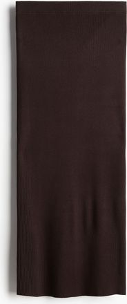 H&M Bleistiftrock aus Rippstrick - Brown