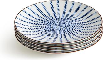 La Redoute Interieurs Set van 4 dessertborden met straalmotieven, Bowlia