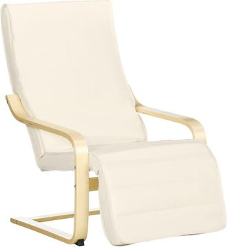 HOMCOM Sillón de salón 66.5x94x100 cm crema