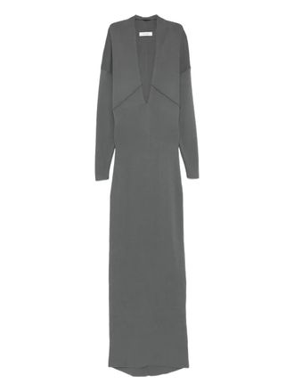 Entire studios Rallel V-neck long-sleeve maxi dress - Grey