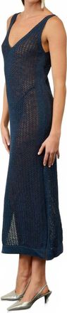 Cesar Casier Calvi Maxi Dress In Navy