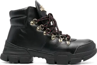 Love Moschino Schoenen, Dames, Zwart, 36 EU, Leer, Enkellaarsjes