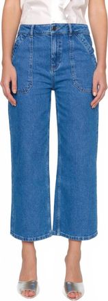 Christy Lynn Dorian Cropped Denim Pant In Lapis