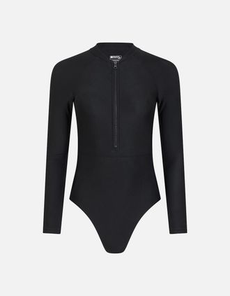 Mountain Warehouse Womens Mountain Warehouse Womens/Ladies Surfer Long-Sleeved One Piece Swimsuit - Black - Size: 14 uk