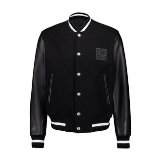 Givenchy 4G Varsity Jacket - Heren - Bomber jackets - Zwart - L - Wol - Jassen