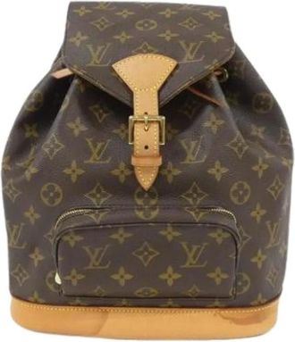 Louis Vuitton Pre-owned Backpacks, female, Brown, Size: ONE SIZE Pre-owned Montsouris MM Backpack