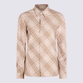 Burberry Shirts Stone Grey Ip Check-Donna