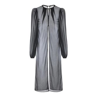 Elisabetta Franchi Blus&oacute;n Largo en Tejido Georgette - Blouses & Shirts - Mujer - Negro - M