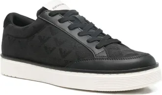 Emporio Armani Black Leather Sneakers