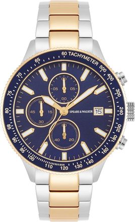 Spears & Walker Mens Chronograph - Gold Stainless Steel - One Size
