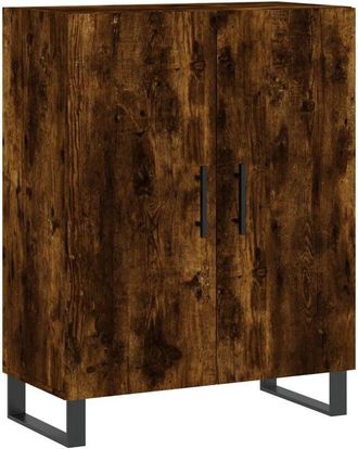 vidaXL Sideboard Smoked Oak 69.5x34x90 cm Engineered Wood Vidaxl