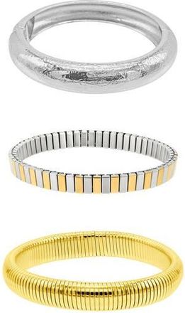 Adornia Set of 3 Assorted Bracelets in Gold/Silver at Nordstrom Rack