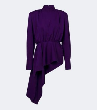 MUGLER Blusa in lana con peplum