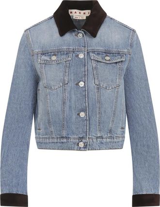 Marni Jassen, Dames, Blauw, S, Katoen, Blauwe Jas voor Vrouwen Aw 25