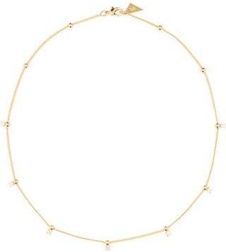 Sterling Forever Kornelia Cubic Zirconia Beaded Station Chain Necklace in Gold at Nordstrom Rack