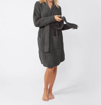 Sunday Citizen Snug Ribbed Cardigan In Granite