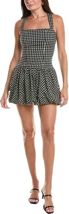Avec Les Filles Drop Waist Bubble Hem Mini Dress