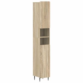 vidaXL Armario De Ba&ntilde;o Con Estante Abierto Zwolle Roble Sonoma Vidaxl