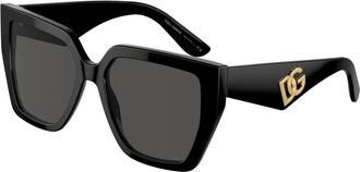 Dolce & Gabbana Stijlvolle zonnebril voor modieuze uitstraling - Dames - Zonnebrillen - Zwart - 55 MM - Accessoires