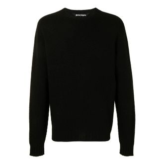 Palm Angels Curved Logo Sweater Black PMHE027C99KNI0011001
