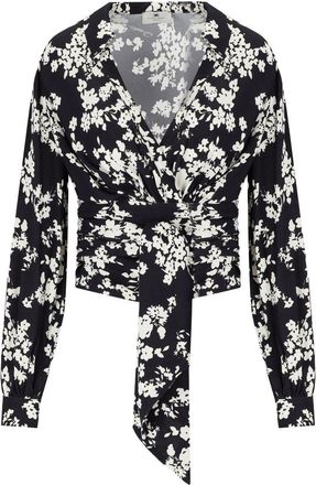 Elisabetta Franchi CAMICIA A FIORI NERO BURRO ELISABETTA FRANCHI