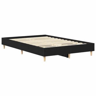 Berkfield Home Bed Frame 135x190 cm Black Oak Engineered Wood