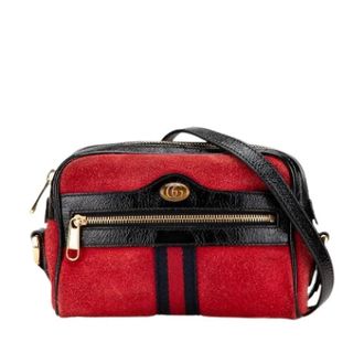 Gucci Pre-owned Cross Body Bags, female, Red, Size: ONE SIZE Pre-owned Ophidia Crossbody Bag