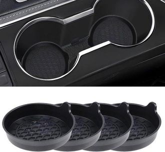 OEM Posavasos Para Portavasos De Coche, Inserciones De Silicona Para Portavasos, Portavasos Universales Antideslizantes, 4 Piezas, Negro