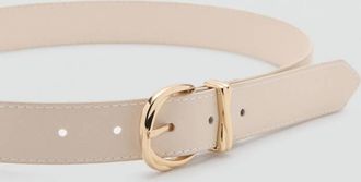 Mango Cintura fibbia ovale grezzo - Donna - XL - MANGO