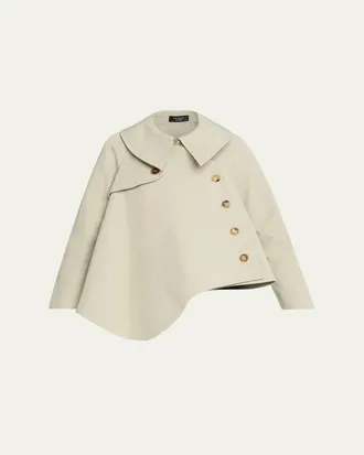 A.W.A.K.E. Asymmetric Gabardine Trench Jacket