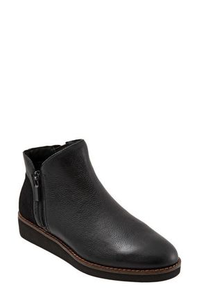 Softwalk Wesley Bootie in Black Leather at Nordstrom, Size 5.5