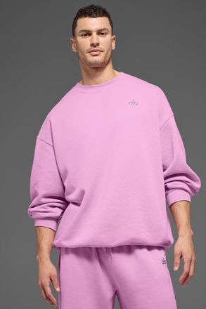 Alo | Accolade Crewneck Neck Pullover Top in Candy Heart Pink, Size: 2XS