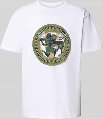 Wood Wood T-Shirt mit Motiv-Print Modell Ace in Weiss, Größe XXL