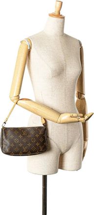 Louis Vuitton Hobo Bags - 2001 Monogram Pochette Accessoires - Gr. unisize - in Braun - für Damen