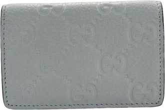 Gucci Pre-owned Card Case - Heren - Vintage Accessoires - Grijs - ONE Size - Leer - Vintage