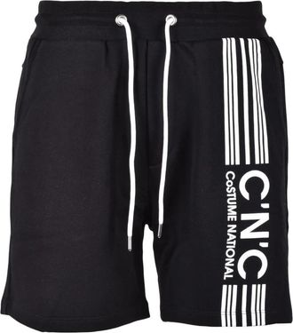 Costume National Bermuda Sweatshorts - Heren - Korte Broeken - Zwart - XL - Katoen - Korte Broeken