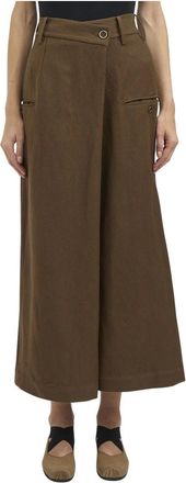 Uma Wang Gonna Guset in Lana e Lino - - Trousers - Donna - Marrone - S