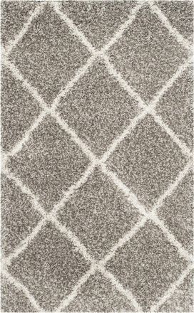 Safavieh Alfombra de polipropileno gris/blanco, 91 x 152 cm