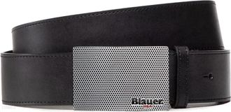 Blauer Logo Gesp Plaat Riem - Heren - Riemen - Zwart - 100 CM - Accessoires