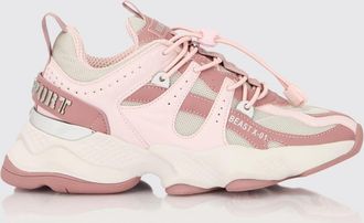 Plein Sport Sneakers Runner Beast X-01 in pelle e mesh con chiusura a coulisse