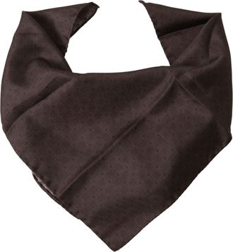 Dolce & Gabbana Mens Brown Patterned Silk Square Handkerchief Scarf