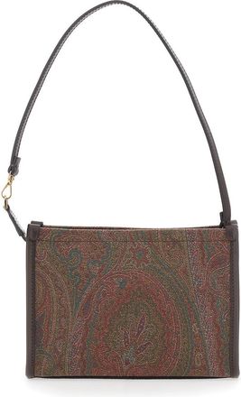 Etro Womens Clutch Arnica Brown Cotton-Blend Cotton Polyester Bags