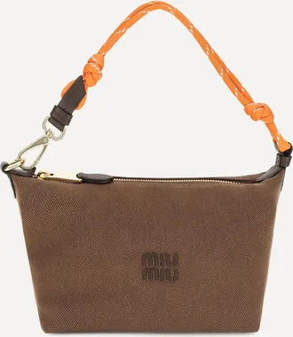 Miu Miu Borsa a Spalla in cotone con logo Woman UNI