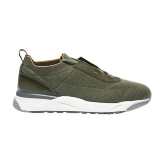 Santoni Debts Sneaker - Heren - Schoenen - Groen - Maat: 42 EU Wol