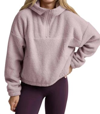 Beyond Yoga Unity 1/4 Zip Hoodie In Pale Pink